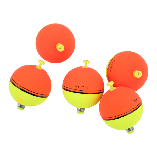 5 stk EVA Skum Fiskeflyte Fiskebobber Runde Flyte Fiske Driv for Ferskvann Saltvann 18g/0.63oz