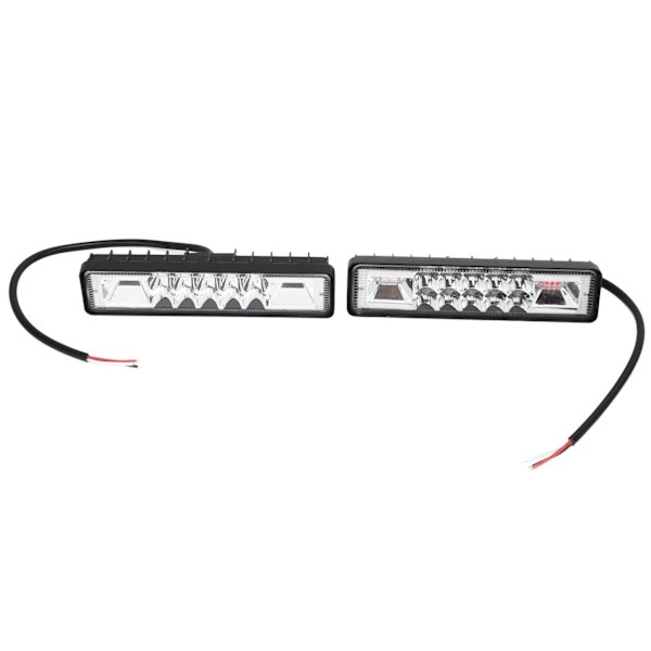 2 st LED-arbetsljus för bil, aluminiumlegering, LED-ljusramp för terrängfordon, lastbil, traktor, båt, 12‑85V, 48W