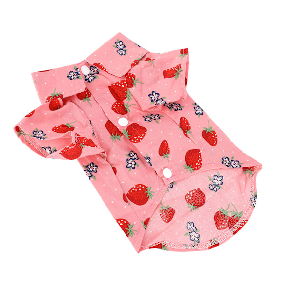Hundskjorta Hudvänlig Andas modetvättbara husdjurskläder för vårsommar XZCS16 Strawberry Pink XL