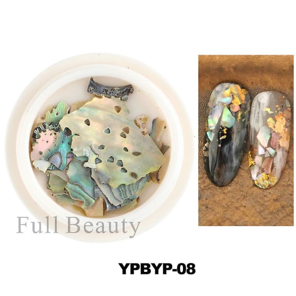 Natural Shell Texture Abalone Nail Decoration Type 8