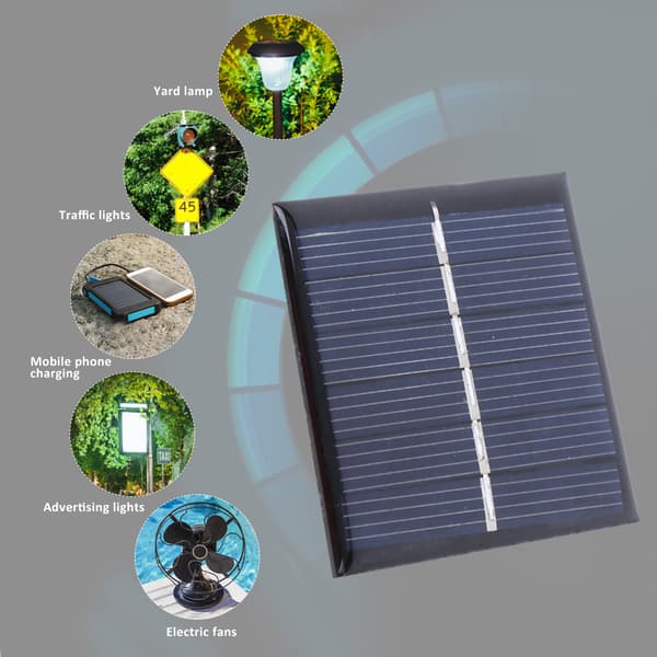 4 STK 3V 168mA Solcellepanel DIY Materiale Utendørs Nødlader Bærbar Strømforsyning