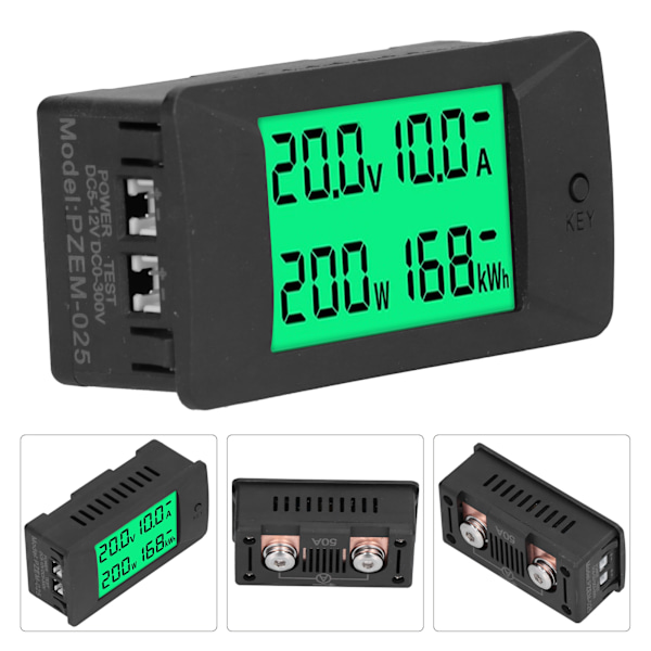 Energimätare LCD Digital Display Spänningsström Monitor Voltmeter DC 5‑12V PZEM‑025