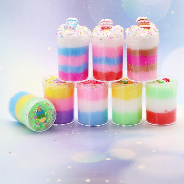 Krystallleire-sett DIY Kristalllim Fluffy Polymer Antistress Barn Krystallleire Presenter Leksaker