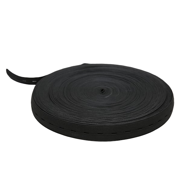 Elastiskt Band Bredd 2cm Stickad Spole Perukband för Sömnad Kläder Byxor Bälten Peruker DIY Hantverk Svart