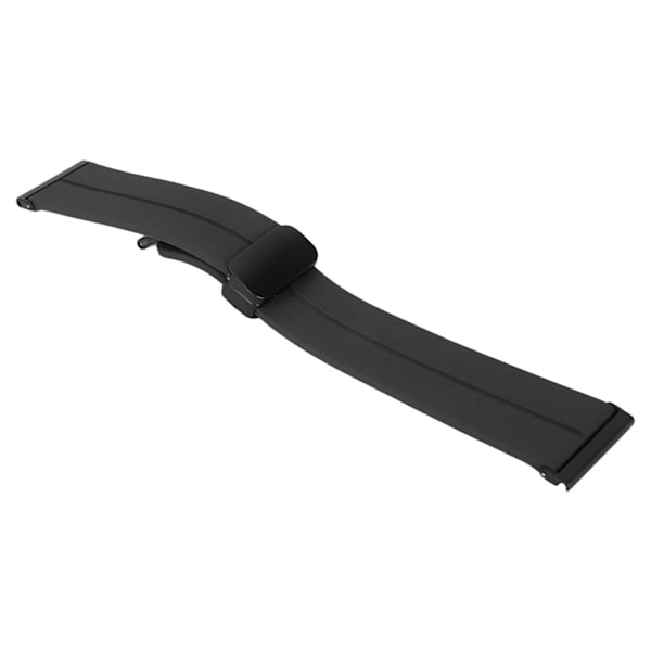 Silikonrem med hurtigspænde til sportsure med 24 mm magnetisk foldbart spænde Passer til Suunto 7 9 D5i Sort