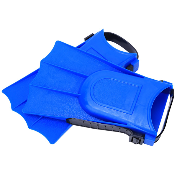 Ett par PVC Barn Lättviktsdykning Simning Träningsfenor Snorkling Korta simfötter Blå 25-30 Yard