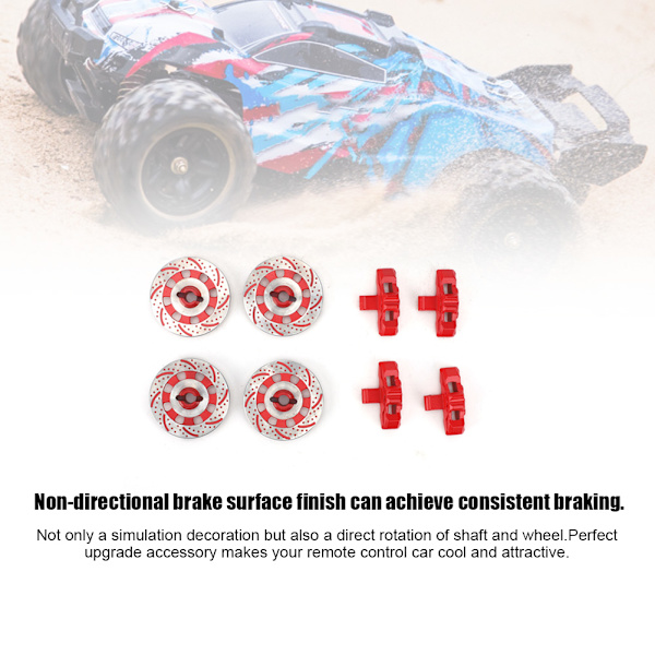 Hjulbremseskivedele Passer til TRAXXAS Unlimited Desert Racer UDR 1/7 RC Bil Rød