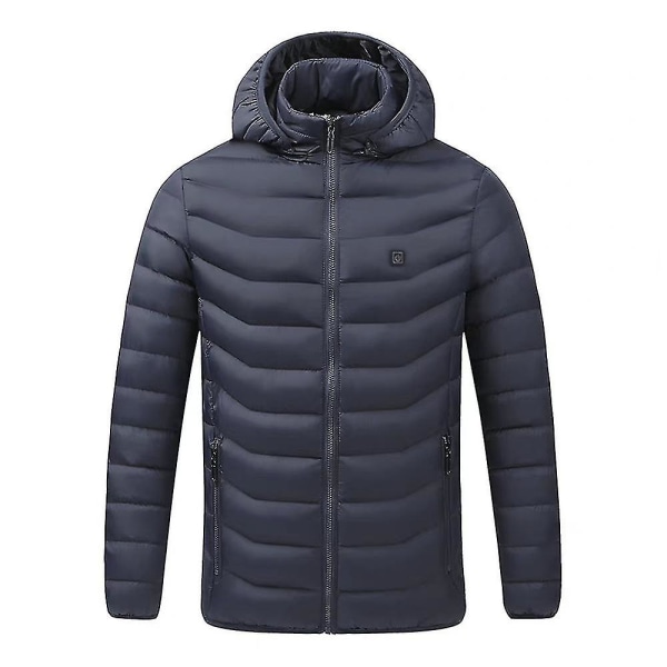 Unisex Elektrisk Usb-oppvarmet jakke Vinter Varm Heat Pad Cloth Body Warmer Coat Yttertøy blue 3XL