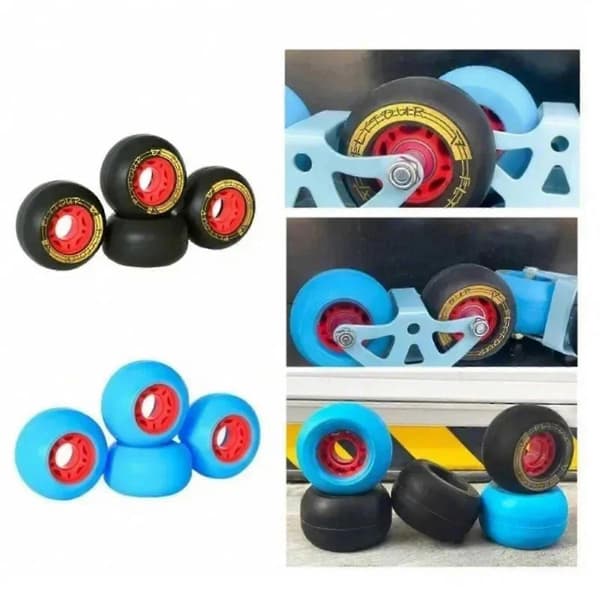 kpl Freeline Roller Road Driftboard-pyörät PU Kestävät Rullalauta Longboard-pyörät 82A PU Driftboard-pyörät Musta 25-26 Black