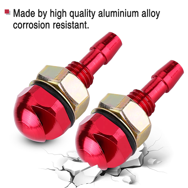 2st Universal Aluminiumlegering Bil Auto Front Vindruta Spruta Sprutmunstycke Röd