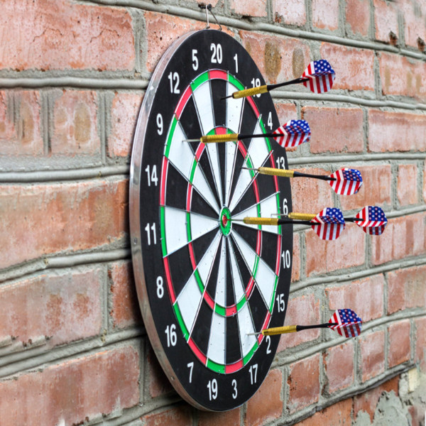 Dubbelsidig flockande darttavla Dart Set Target Game för KTV Leisure Entertainment