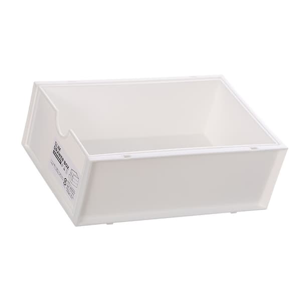 Stationary Storage Box Plastic Desk Makeup Organizer Stationery Storage Box with Drawer White