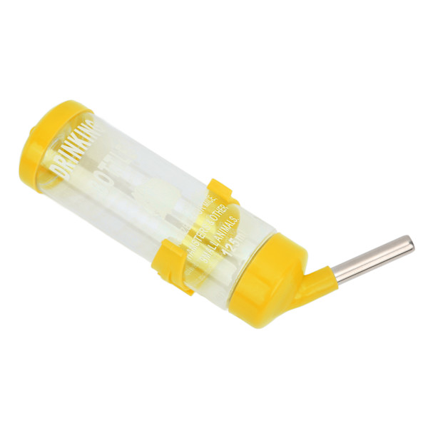 Hamster Vattenflaska Dispenser Automatisk Drickfritt Hamster Dricksfontän för Smådjur Gul 125ML