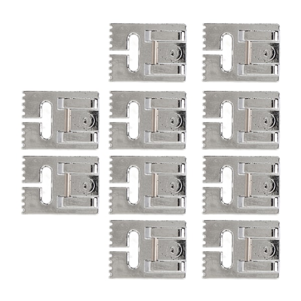 10 stk. Rynkefod 5 7 9 Rille Holdbar Blank Overflade Uden Grater Symaskinefod i Rustfrit Stål til Hjemmet 9 Rille