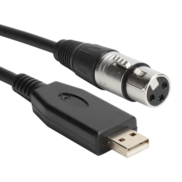 Mikrofonkabel Datamaskin USB til XLR Hunn Mikrofonkontakt Ledning Tilbehør 2m