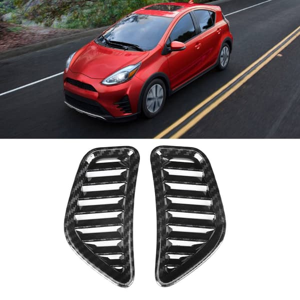 2pcs Front Upper Air Outlet Frame Carbon Fiber Pattern Fits for Toyota Prius Hatchback 19-20