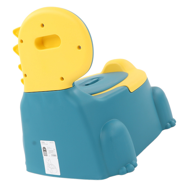 Babypotte Tykkere Ergonomisk Moderne Tegneserie Dinosaurie Treningstoalett med Gummisokkel for Barn Småbarn Marineblå