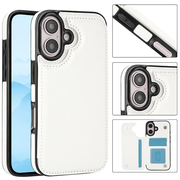 Kompatibel med iPhone 16 Plus - Wallet Case, Elegant, Praktisk och Säker Brun