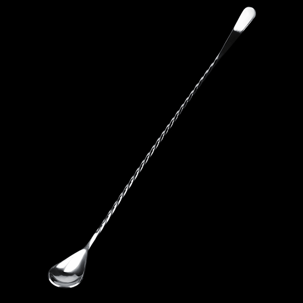 Rostfritt stål Bar Cocktail Omrörningssked Med Gaffel Mixer Dryck Puddler Mixer