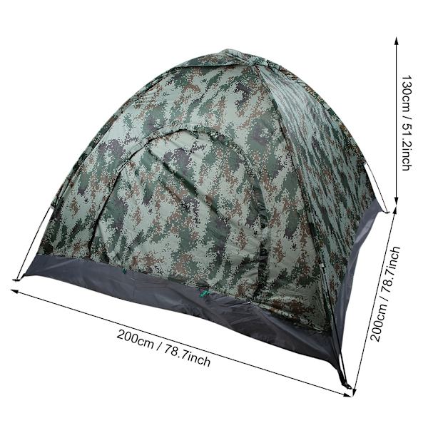 Bærbar telt for 3-4 personer, perfekt for camping og fotturer