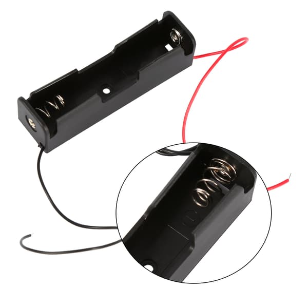 Plast batteriholder opbevaringsboks etui til 1x 18650 batteri (5 stk)