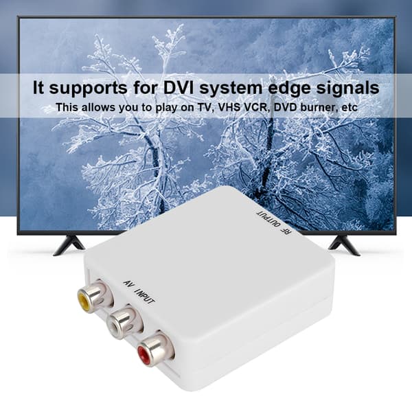 Gratis driver AV til RF Mini Video Converter Box Adapter TV Signal Switcher