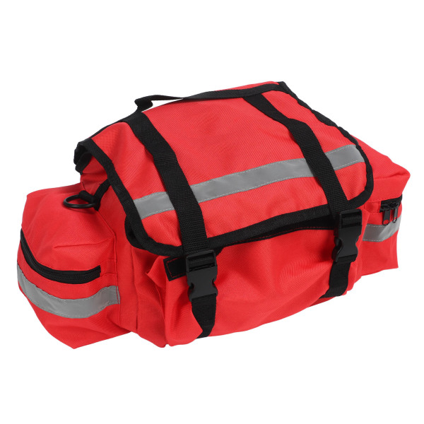Första hjälpen väska stor kapacitet nödväska brandutrustning väska med axelrem för nödförnödenheter röd