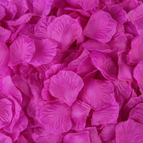1000 stycken konstgjorda rosenblad arrangerade i en linje, #9 lila