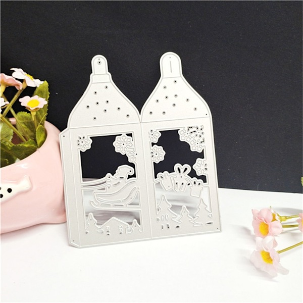 Metallskärande stenciler Jullåda Skärmaskiner Prägling Gör-det-själv-tillverkningsverktyg för scrapbooking Fotoalbum Papperskortdesign
