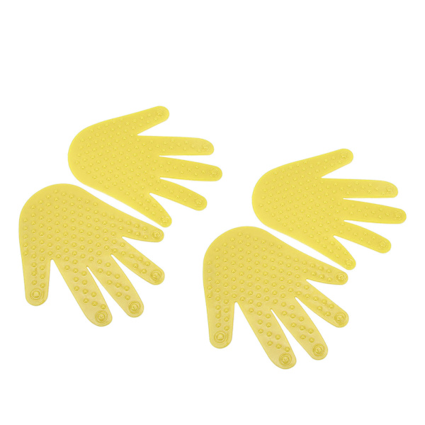 2 par handformmarkörer Halkfri palmfläcksmarkör Barn Koordination Träning Handavtryck Lakan Gul