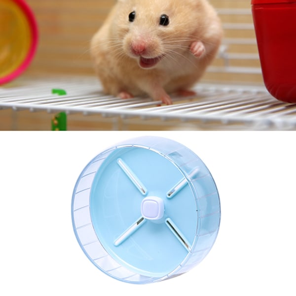 Hamster Träningshjul Tyst Hamsterhjul Leksaker för små husdjur Hamsterbur 20 cm/7.9in blå