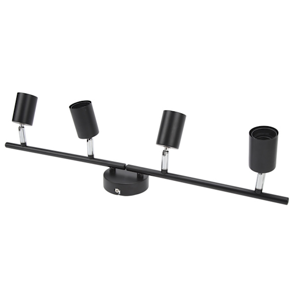Sporlys Tak LED 4 60W Justerbar Vinkel Foldbar Matt Svart 4 Lys Sporlys for Soverom Hotell 85‑265V