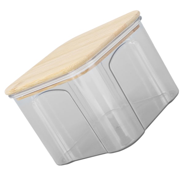 Lufttät matförvaringsbehållare Klar matförvaringsburk med bambulock för nudlar Mjöl spannmål Ris Te Kaffebönor 650 ml 10,7x8,2cm / 4,2x3,2in
