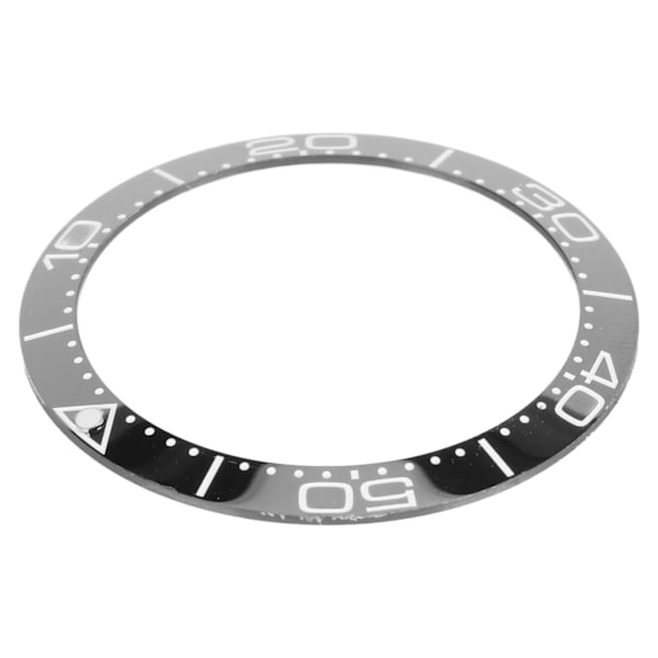 Keramisk klockramsring Professionell 38 mm klockramsinsats Ersättningsdelar Tillbehör för urmakare Svart bas vit siffra