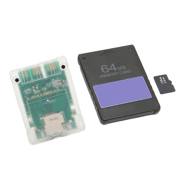 Konsolkortleser Plug and Play Profesjonell kortleseradapter med minnekort 128G 64MB FMCBV1.966 for PS2 Thin
