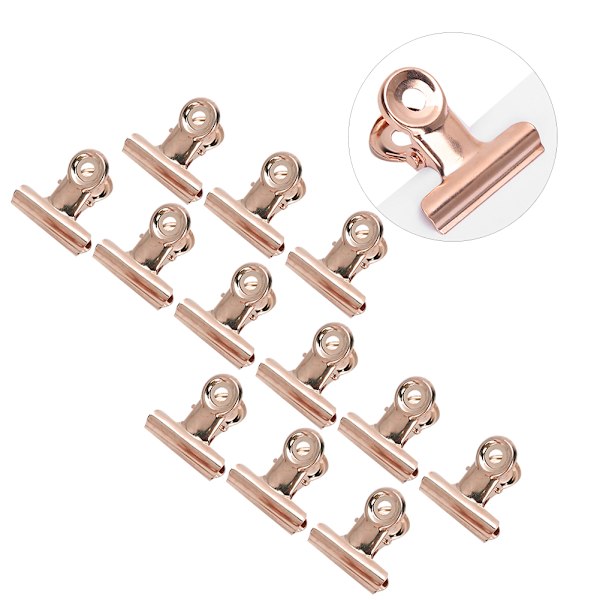 12st Curve C Nagelförlängningsklämmor Nagelklämma Filklämma NagelkonsttillbehörRose Gold