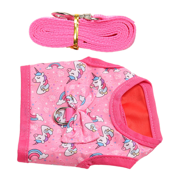 Kaninsele med snor Sød Unicorn Bunny Vest snor til chinchilla hamster marsvin kanin L