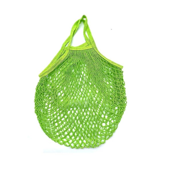 Toes Mesh Bag Bomullssnöre Producera Shopping Sköldpadda-väskor Livsmedel Kort handtag Nät Axelväska Frukt Grönsak Återanvändbar COLOR M