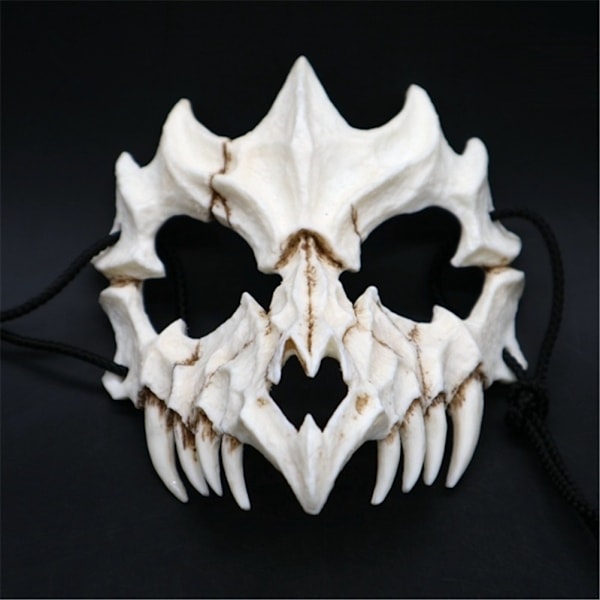 Halloween Cosplay Harpiksmaske Den japanske Drage Gud Maske Dyrtema Fest Dyreskjelett Halvmaske