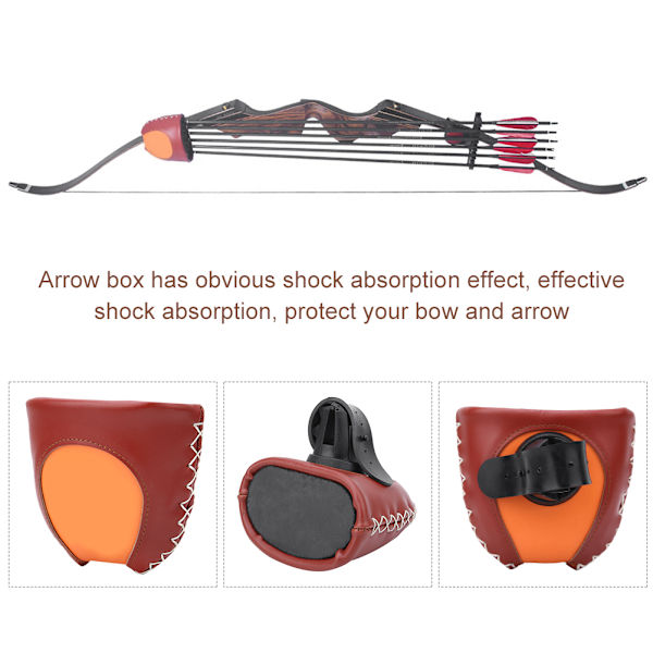 Quick Release 6 pilar Bågskytte Quiver Arrow Förvaringslåda Tillbehör för recurved båge utomhusjakt ConL