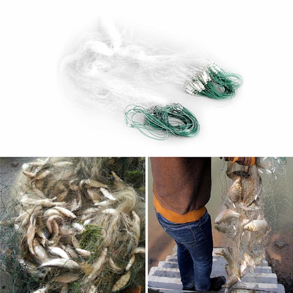 3-lagers sinker fiskeredskap 25M fiskenät