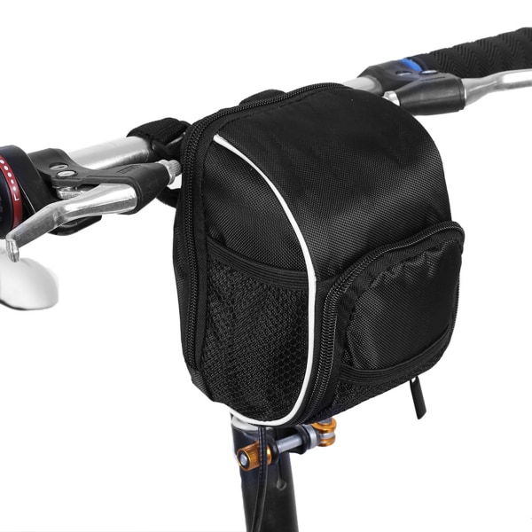 Svart Multi Function Quick Release Cykel Framram Rör Styrväska påse