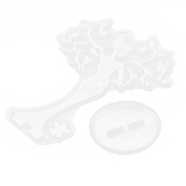 2 st Silikon Smyckeshållare Form Transparent DIY Hantverk för Halsband Visning