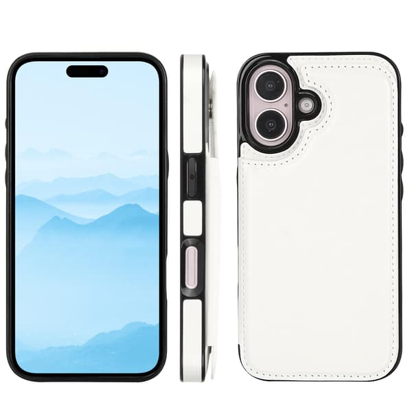 Kompatibel med iPhone 16 Plus - Wallet Case, Elegant, Praktisk och Säker Brun