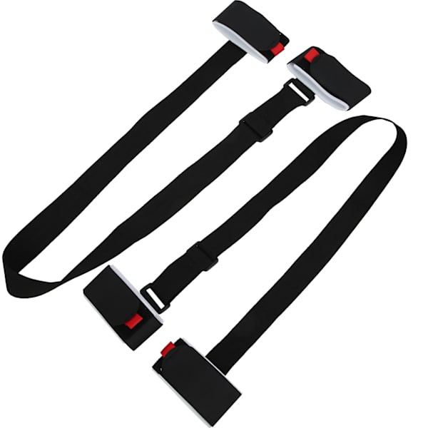 2pcs Power Training Snowboard Shoulder Strap Handle Double Skis Adjustable Fastening Belt
