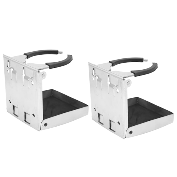 2 stk. Foldbar Kopholder Justerbar Arm Anti-Slip Støjreduktion til Marine Caravan Bil