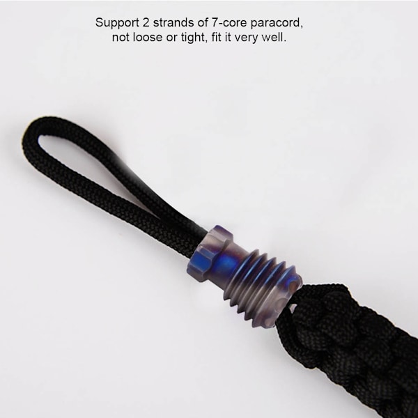 Knivperler i titanlegering for utendørs snodd Paracord armbåndsrep (flammefarge)