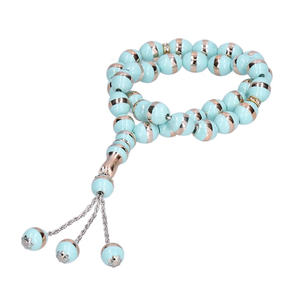 Bedekrans Letvægts Holdbar Resin Elegant Stil Attraktivt Muslimsk Armbånd til Kvinder Mænd Søblå