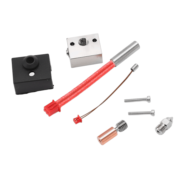 3D-skrivare Hotend Kit Bimetallvärmeblock Halsrörsvärmare Munstycke Extruder delar för Ender 3 S1 24V 40W 300℃