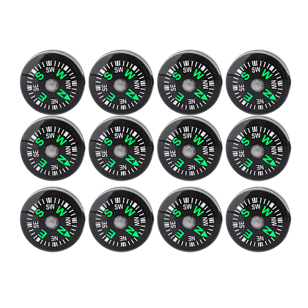 20mm 12st minificka oljefylld kompass för vandring Camping utomhusaktiviteter Tillbehör